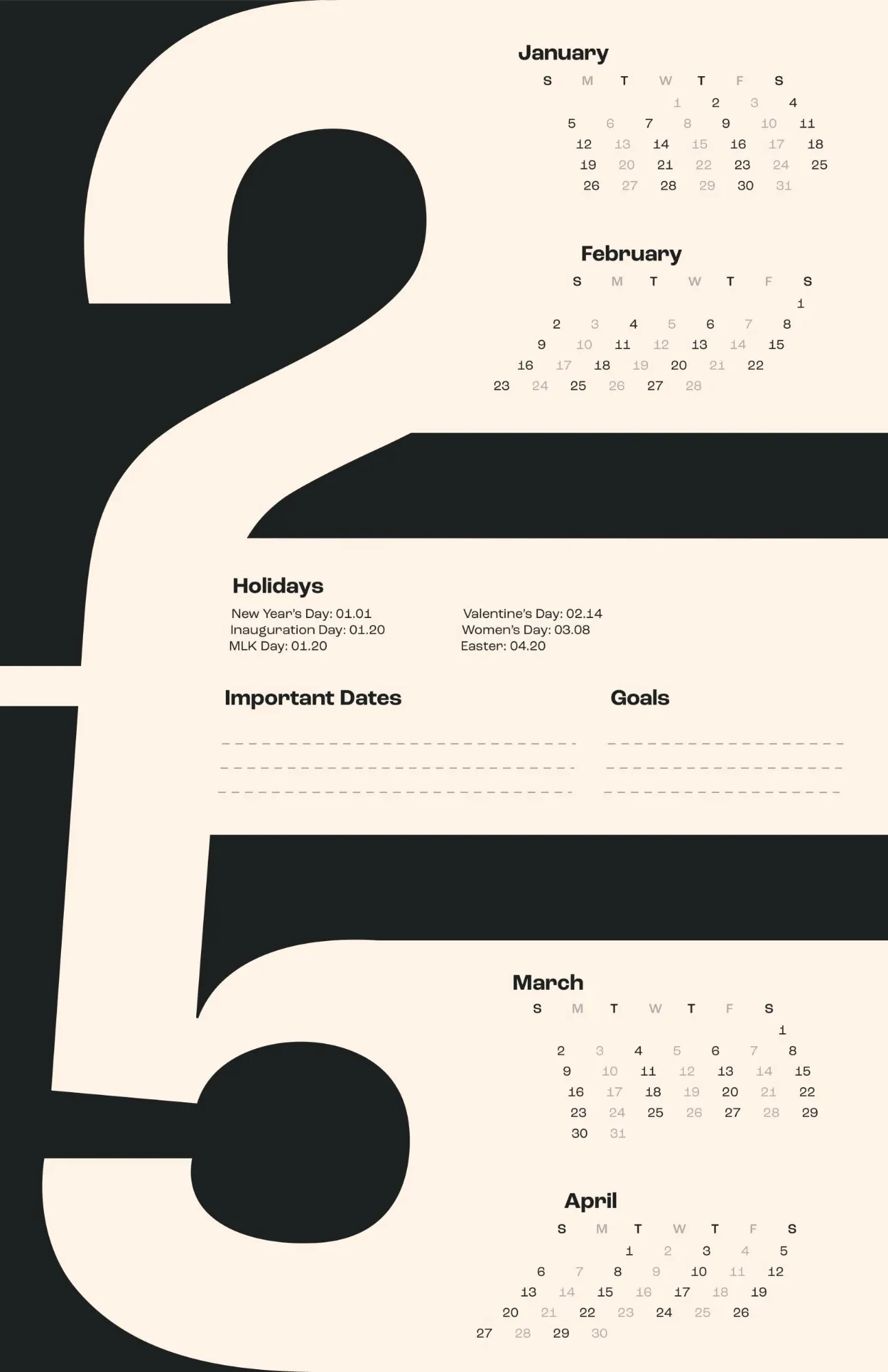 Calendar Series, phase 1