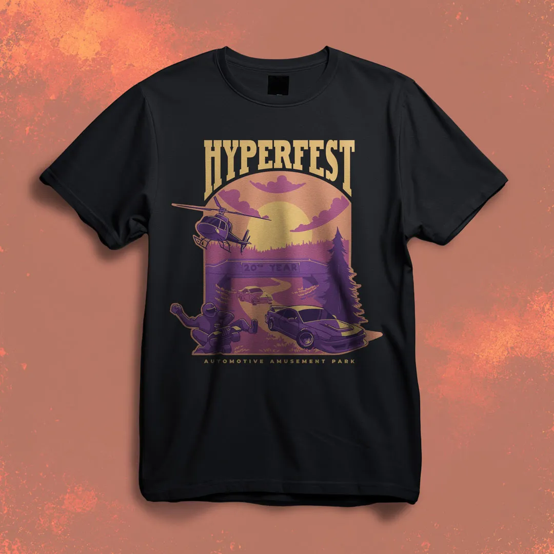 Hyperfest, t-shirt mockup